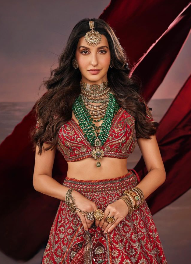 Nora Fatehi Ethnic Rajasthani Dress