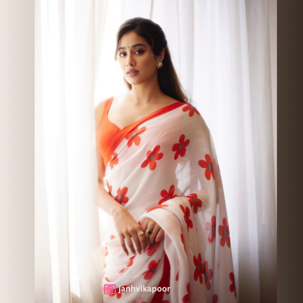 Janhvi Kapoor red blause