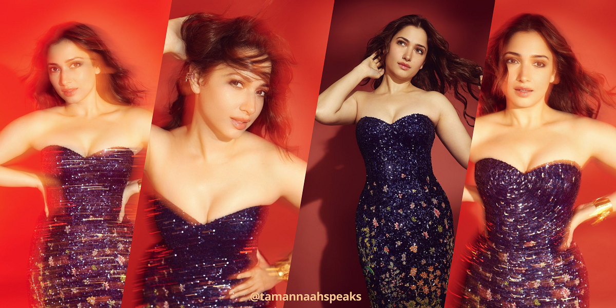 Tamanna Bhatia strapless gown