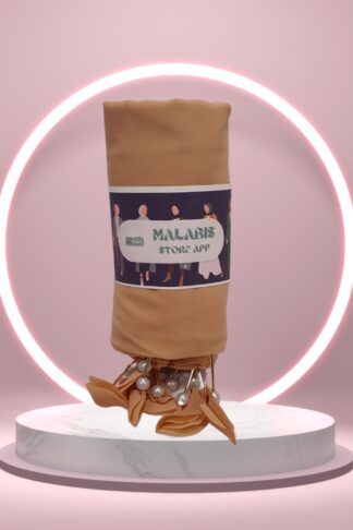 Apricot Ice Georgette Latkan Stole