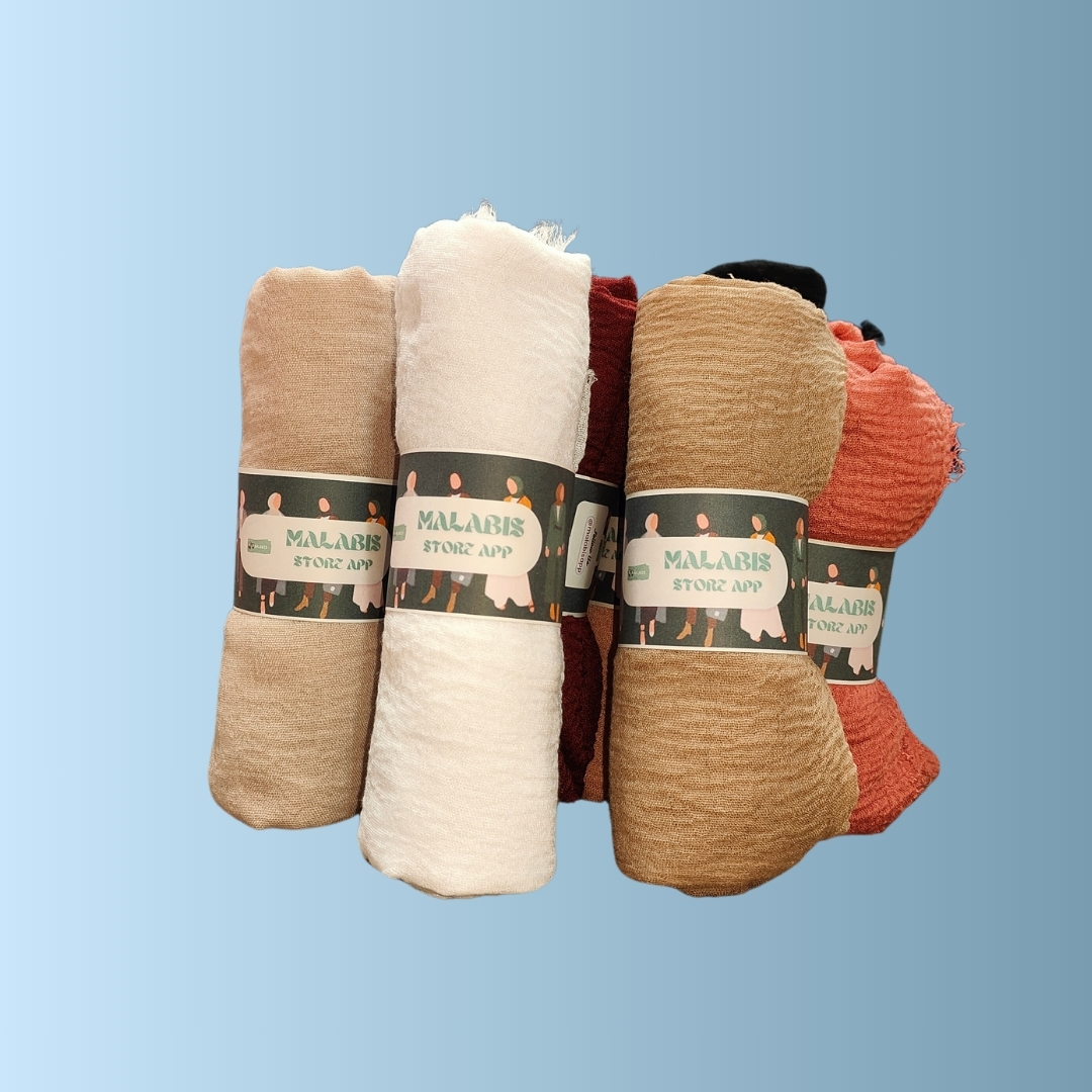 Crinkled Cotton hijab Combo