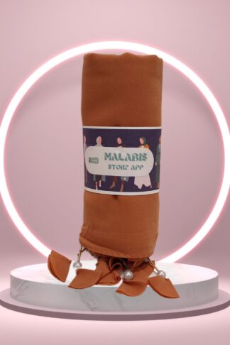 Peach Bloom Georgette Latkan Stole