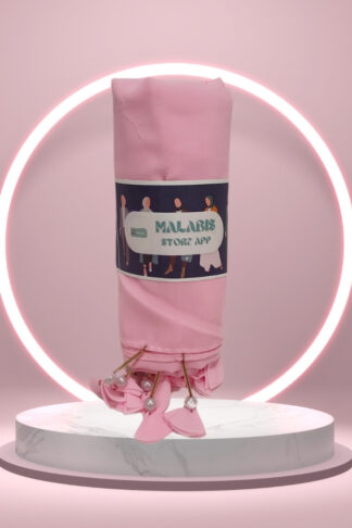 Powder Pink Georgette Latkan Stole