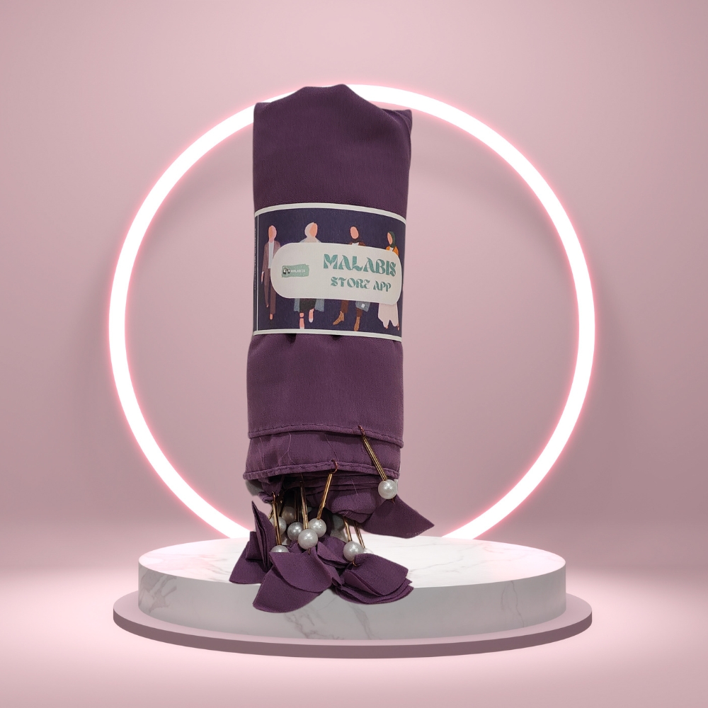 Royal Purple Georgette Latkan Stole