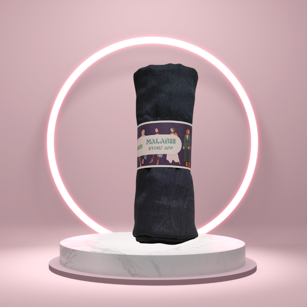 Bermuda Grey Indian Satin Hijab Stole