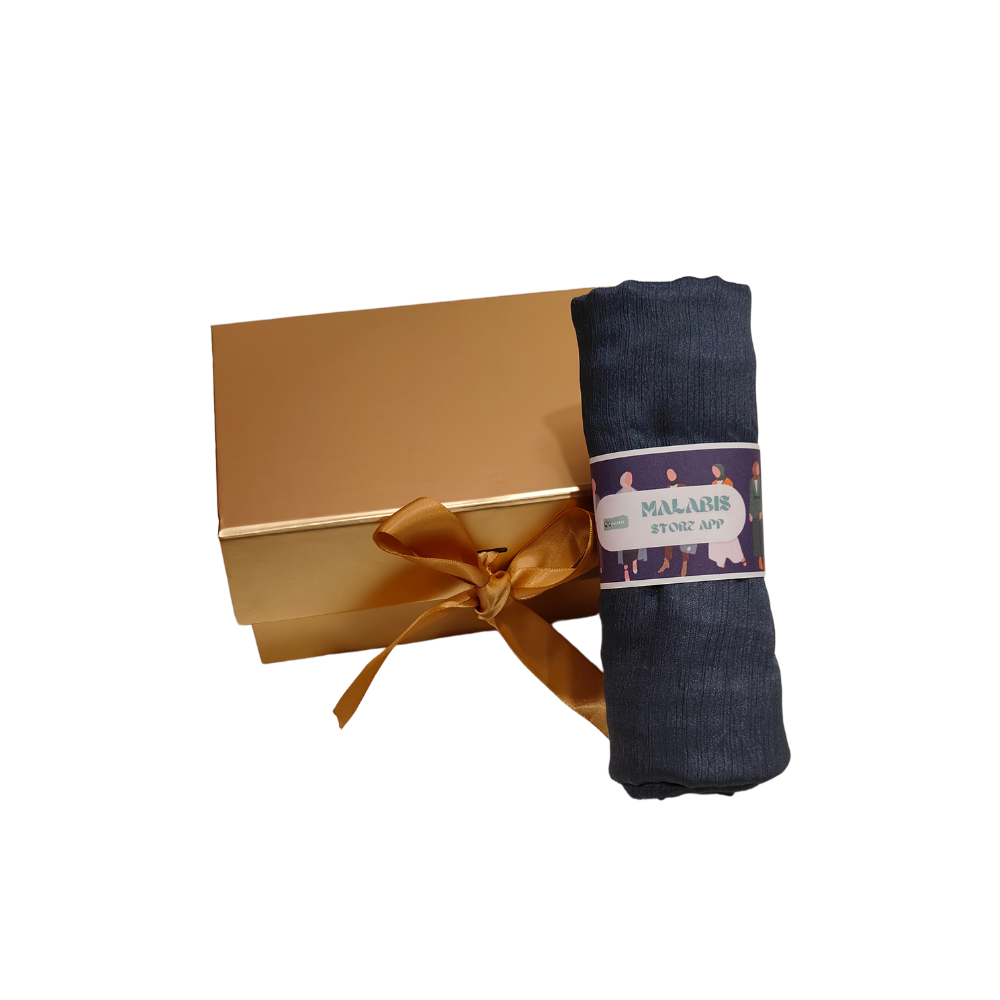 Bermuda Grey Indian Satin Hijab Stole - Image 4