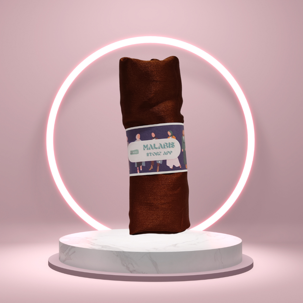 Dark Bronze Indian Satin Hijab Stole