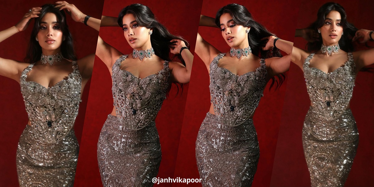 Janhvi Kapoor Silver Gown
