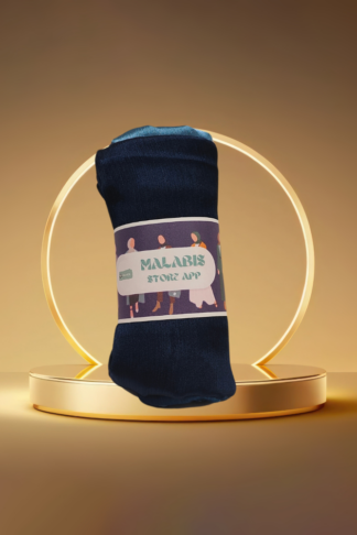 Teal Blue with Shade of Sky Blue Muna Satin Hijab Stole